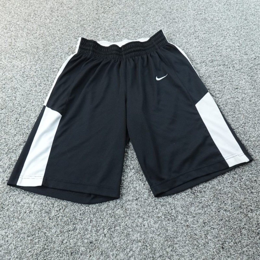 Nike Shorts Mens S Black White Athletic Basketball Swoosh Performance Workout